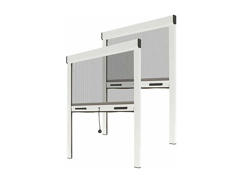 Store Moustiquaire Recoupable Alu - L 100 x H 160 cm - Blanc - Lot 2