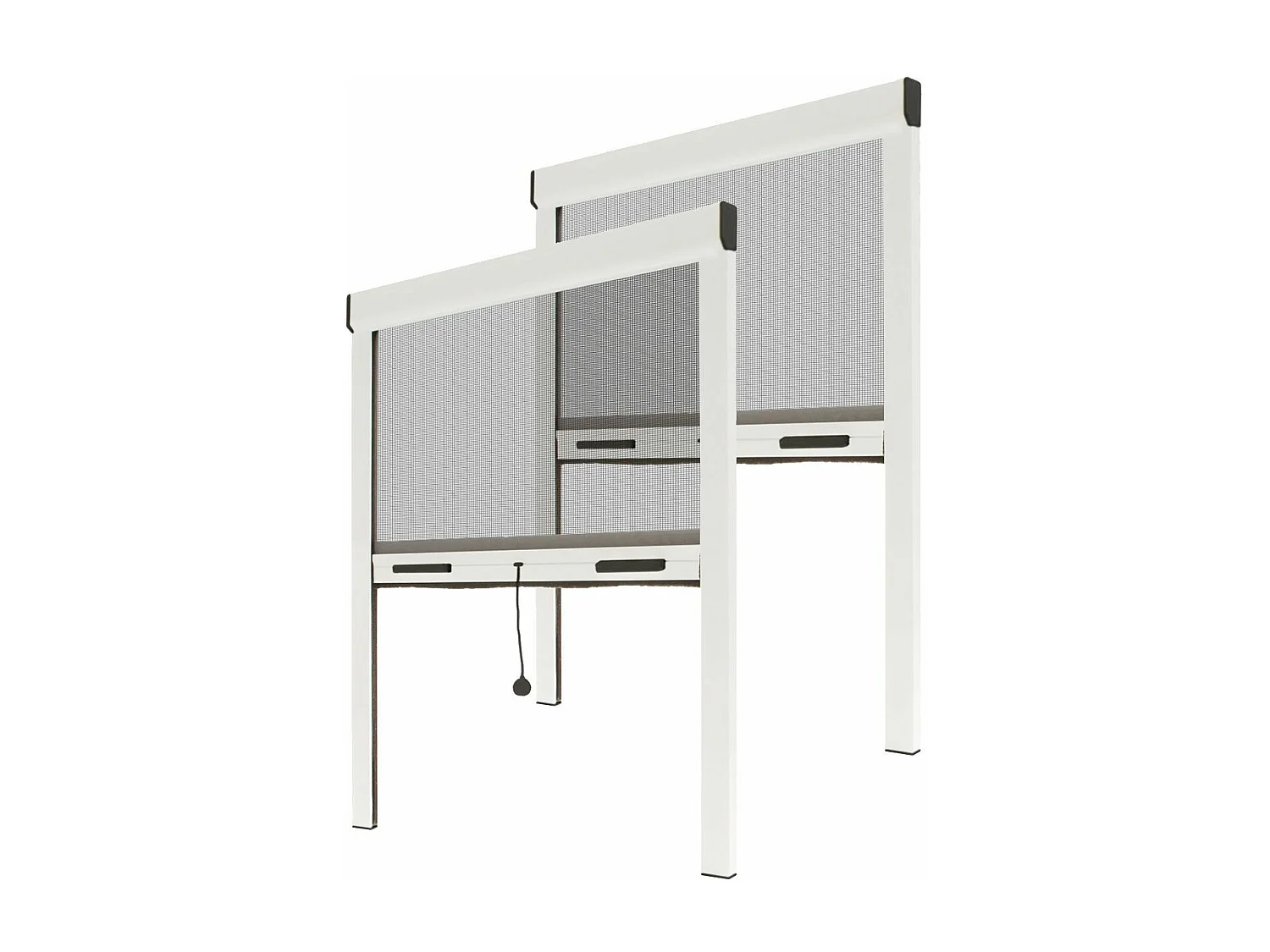 Store Moustiquaire Recoupable Alu - L 100 x H 160 cm - Blanc - Lot 2