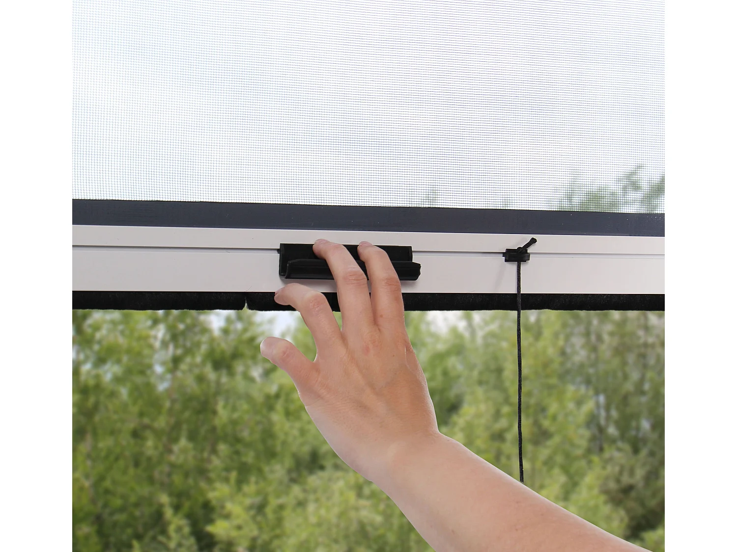 Store Moustiquaire Recoupable Alu - L 100 x H 160 cm - Blanc - Lot 2