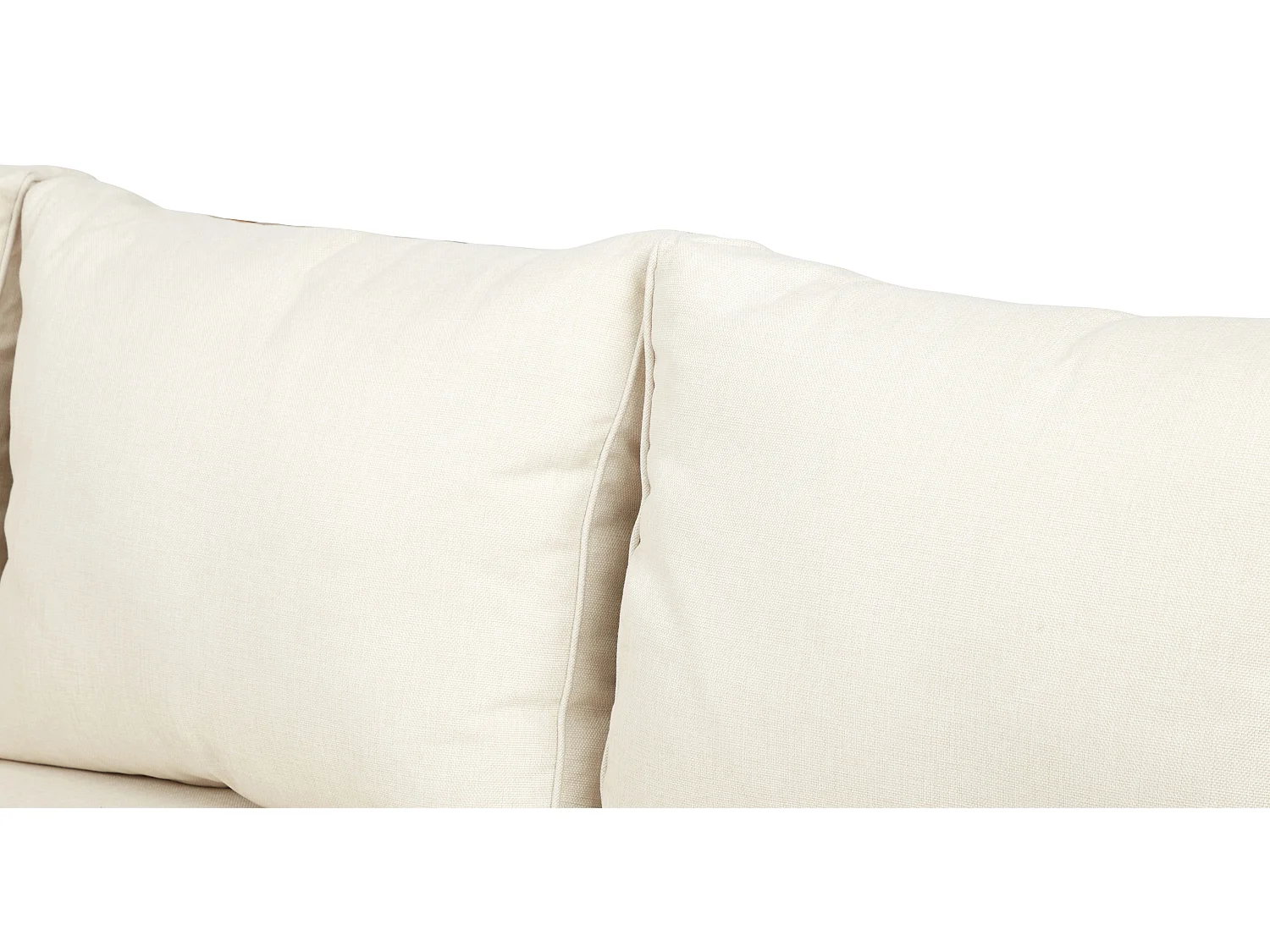 Gram tuinbank hoek, incl. kussen, naturel en off white.