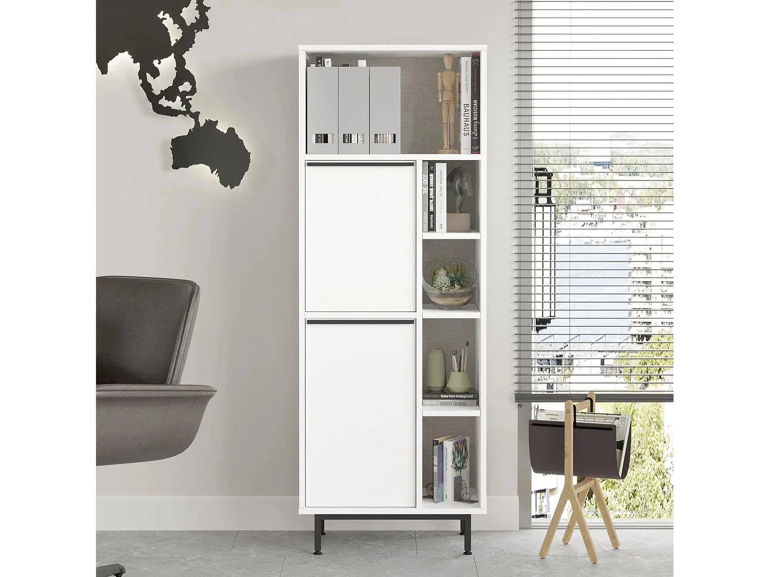 Gabinete multiusos On10B-W Blanco 160x45.1x35.5 cm