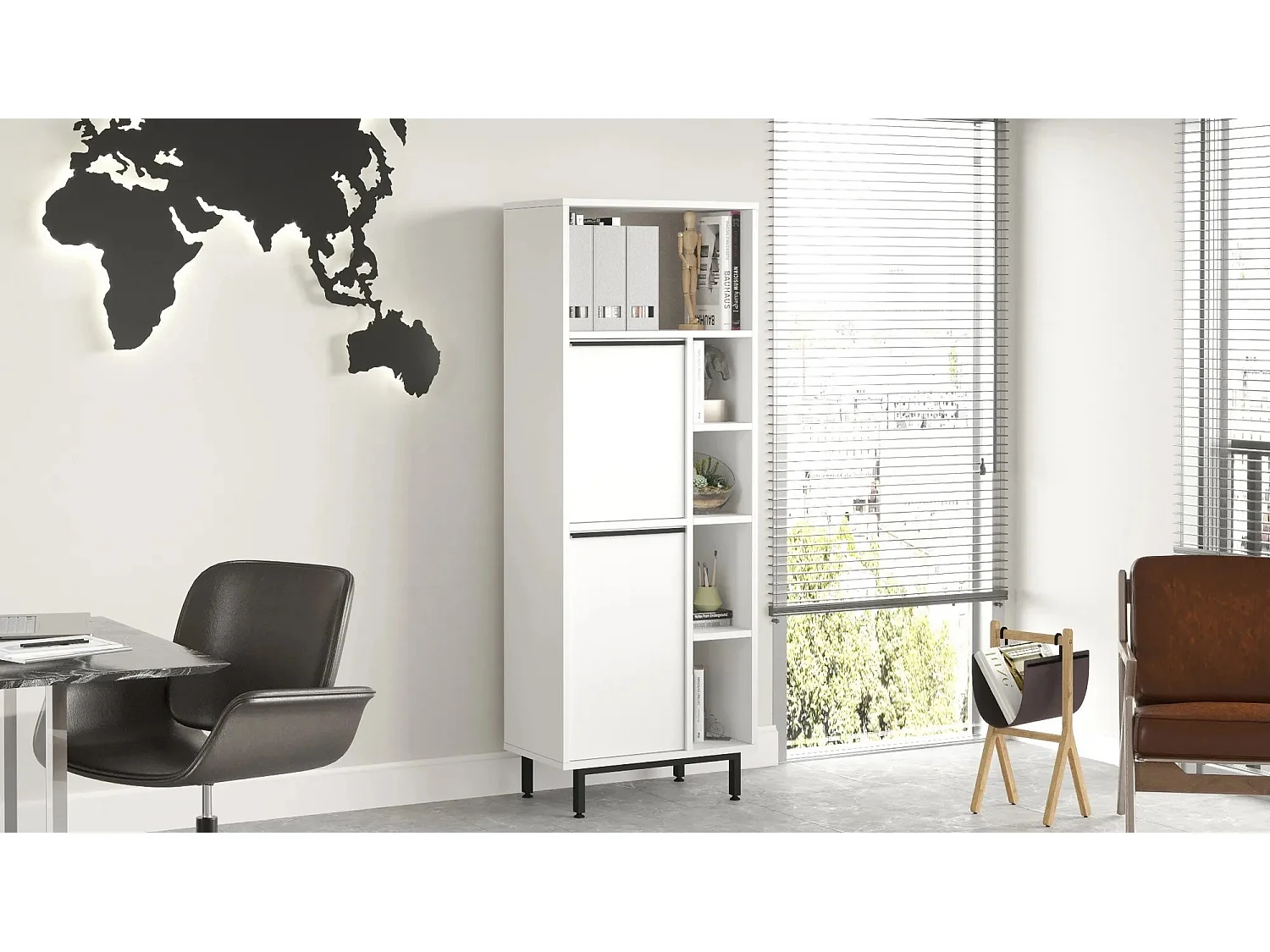 Gabinete multiusos On10B-W Blanco 160x45.1x35.5 cm