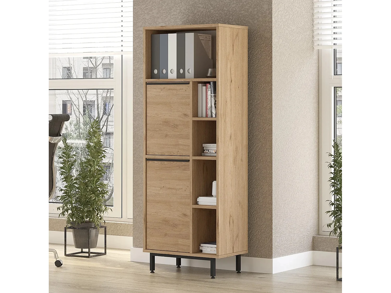 Bibliothèque Evelis L60cm Bois clair