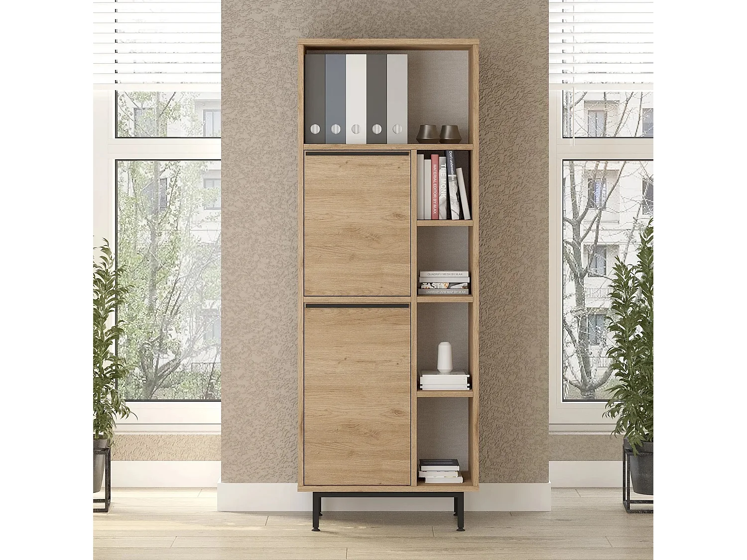 Bibliothèque Evelis L60cm Bois clair