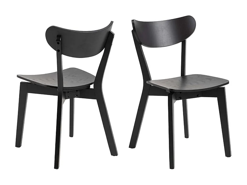 Roxby chaise de salle à manger noir.