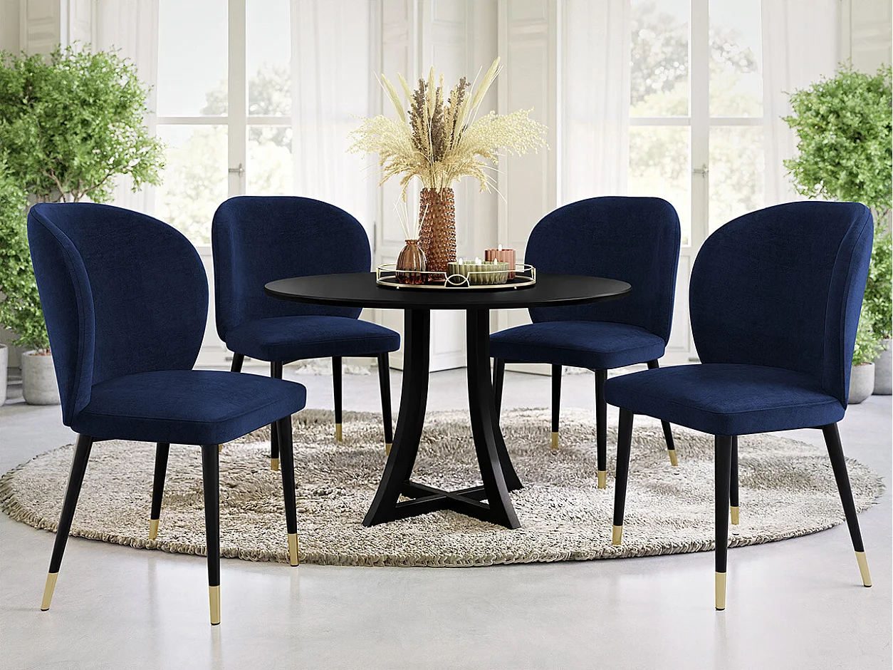 Chaise Jackson 104, 87x50x59cm, Tapisserie, Métallique