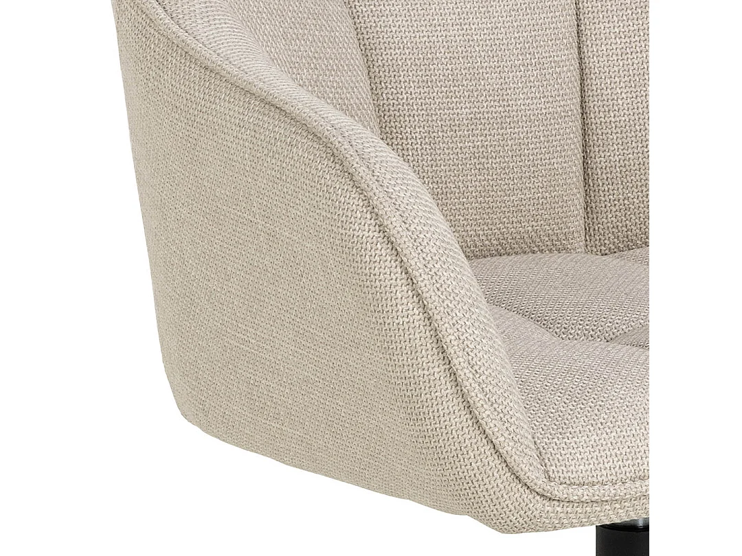 Brule eetkamerstoel met armleuningen, draaifunctie,  beige.