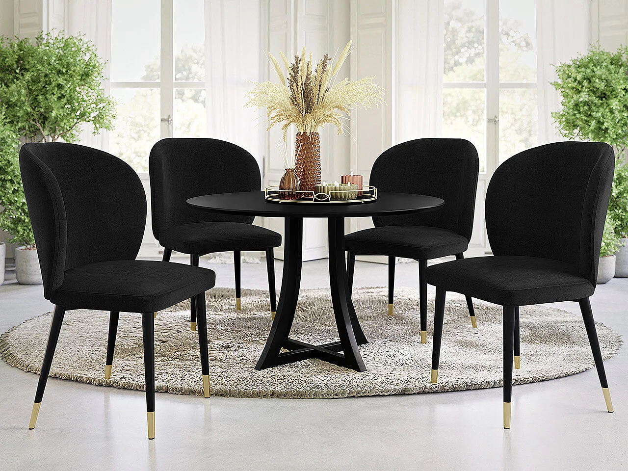 Silla Jackson 104, 87x50x59cm, Tapiz, Metálico