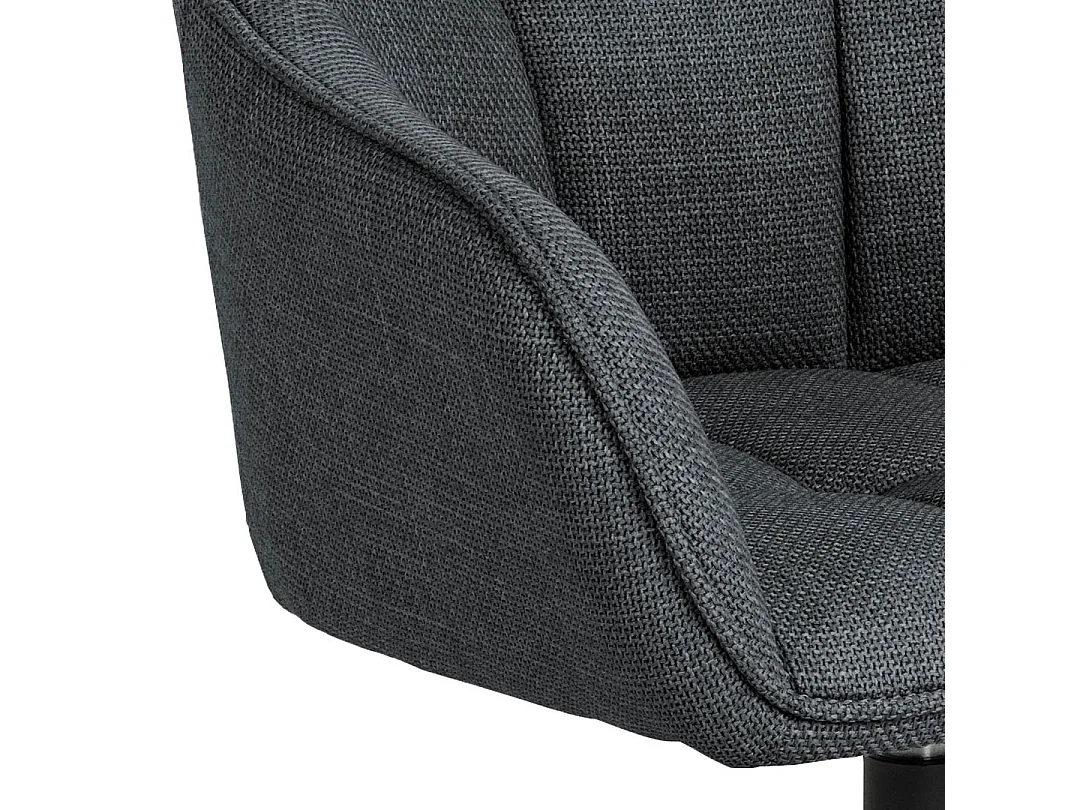 Brenda chaise de salle à manger avec accoudoirs, fonction pivotante,  gris.