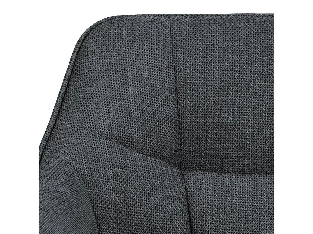 Brenda chaise de salle à manger avec accoudoirs, fonction pivotante,  gris.