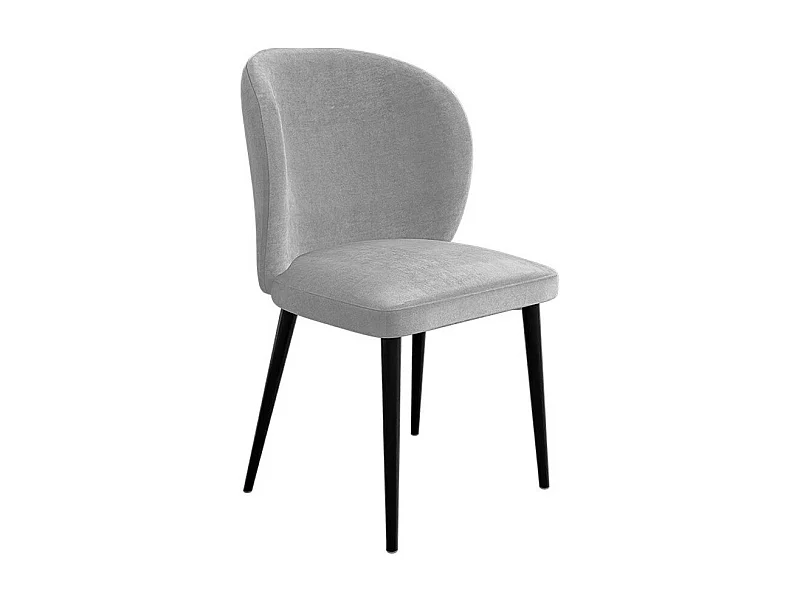 Chaise Jackson 104, 87x50x59cm, Tissu, Métallique