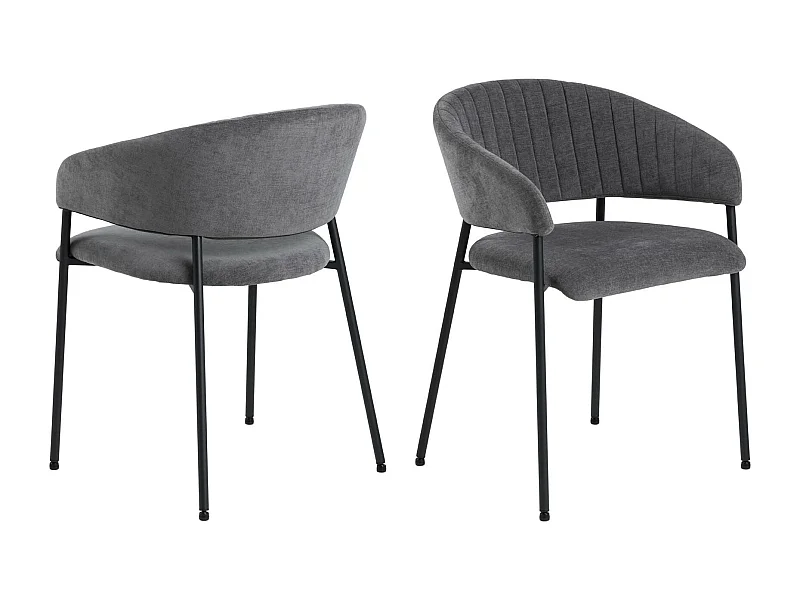 Ann Esszimmerstuhl mit Armlehne grau.