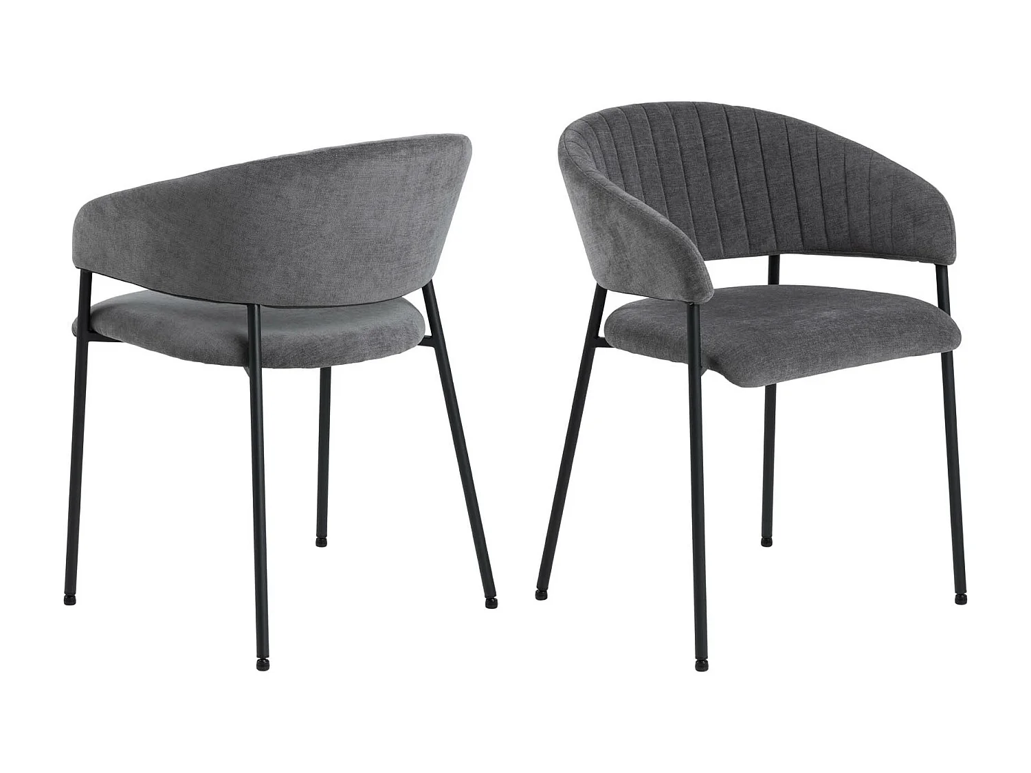 Ann Esszimmerstuhl mit Armlehne grau.