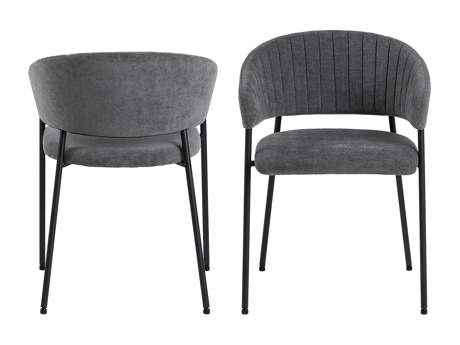 Ann Esszimmerstuhl mit Armlehne grau.