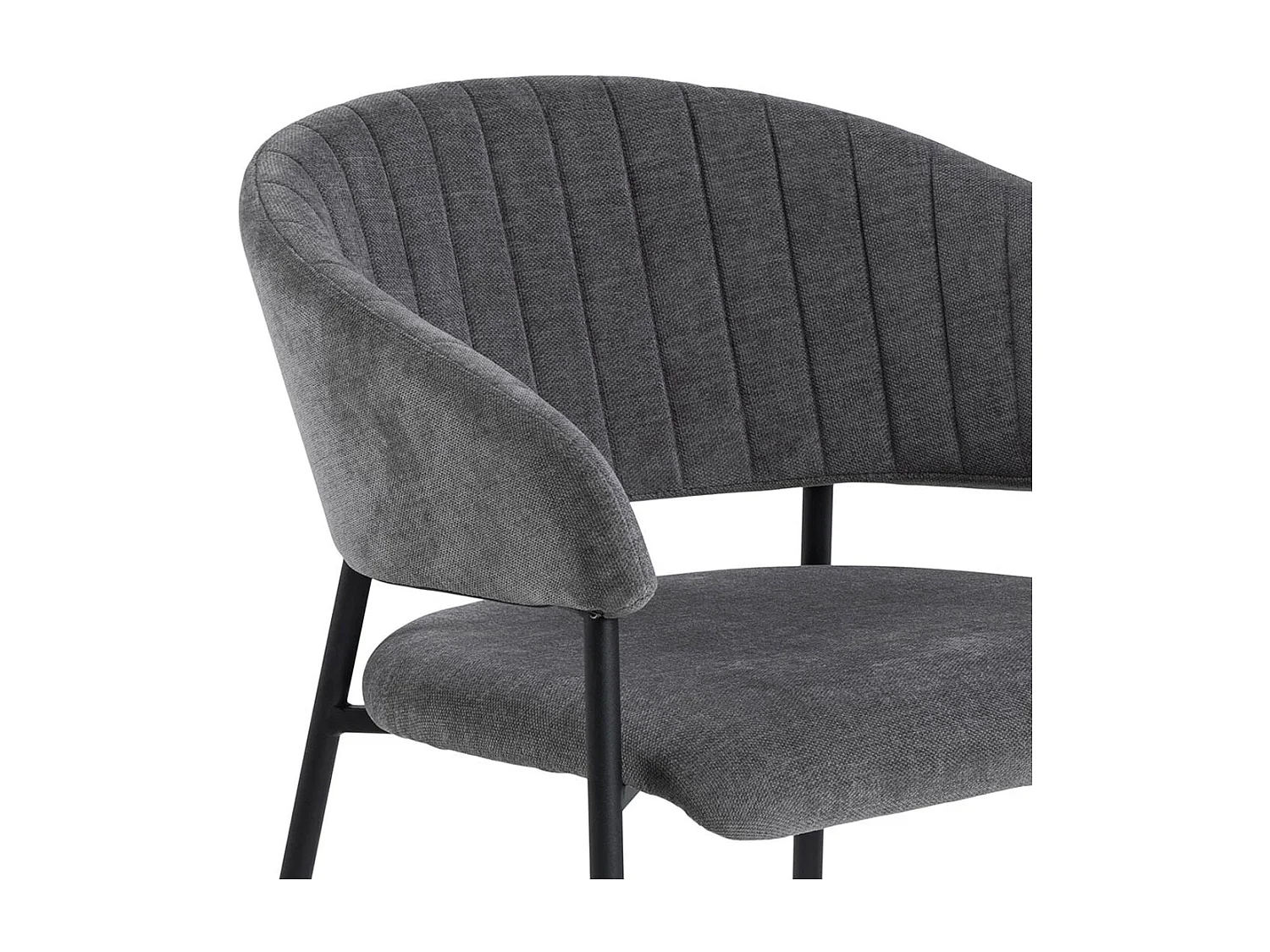 Ann Esszimmerstuhl mit Armlehne grau.