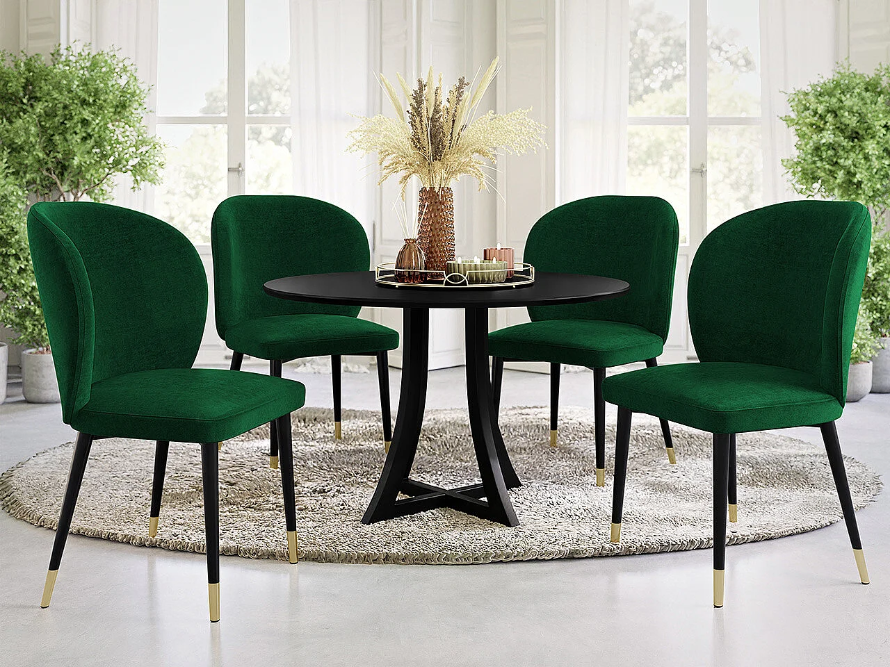 Chaise Jackson 104, 87x50x59cm, Tapisserie, Métallique