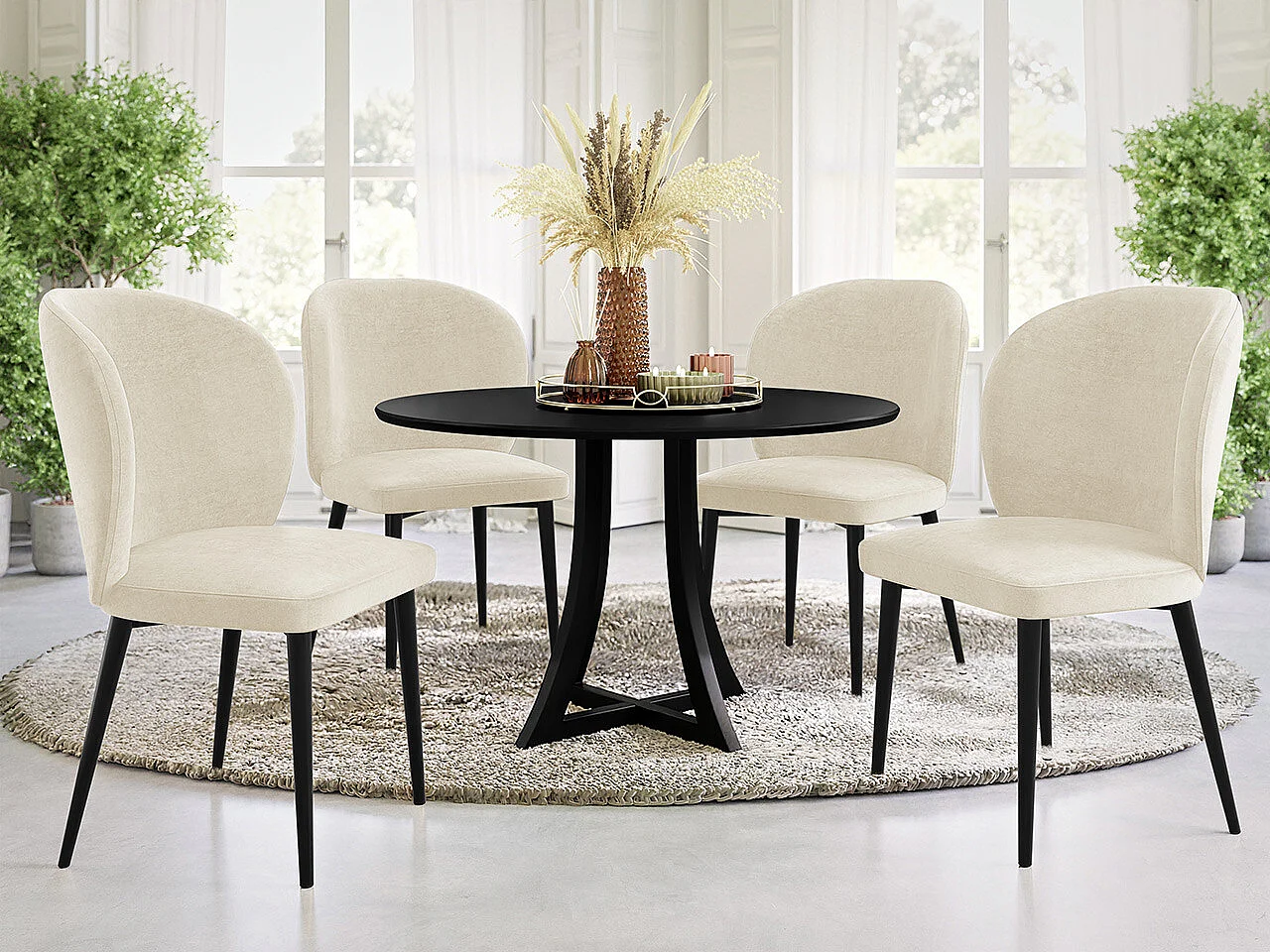 Cadeira Jackson 104, Tecido, Metal, 87x50x59cm