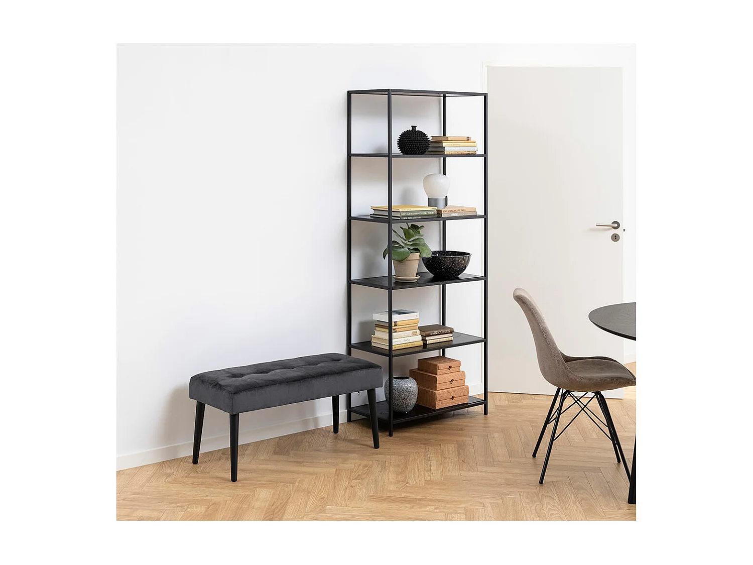 Glory banc velours gris.