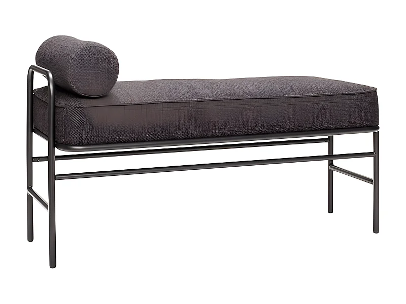Banc contemporain en tissu anthracite ATI