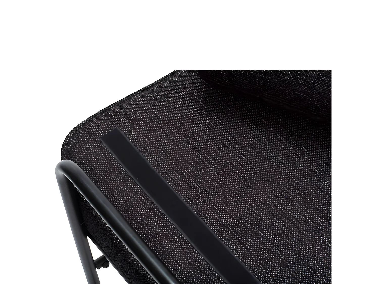 Banc contemporain en tissu anthracite ATI