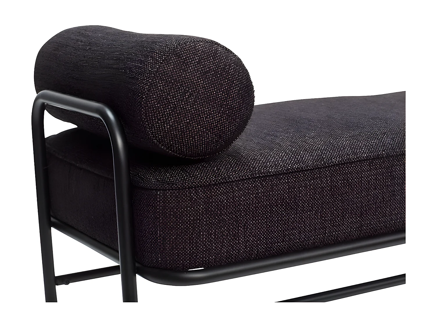 Banc contemporain en tissu anthracite ATI