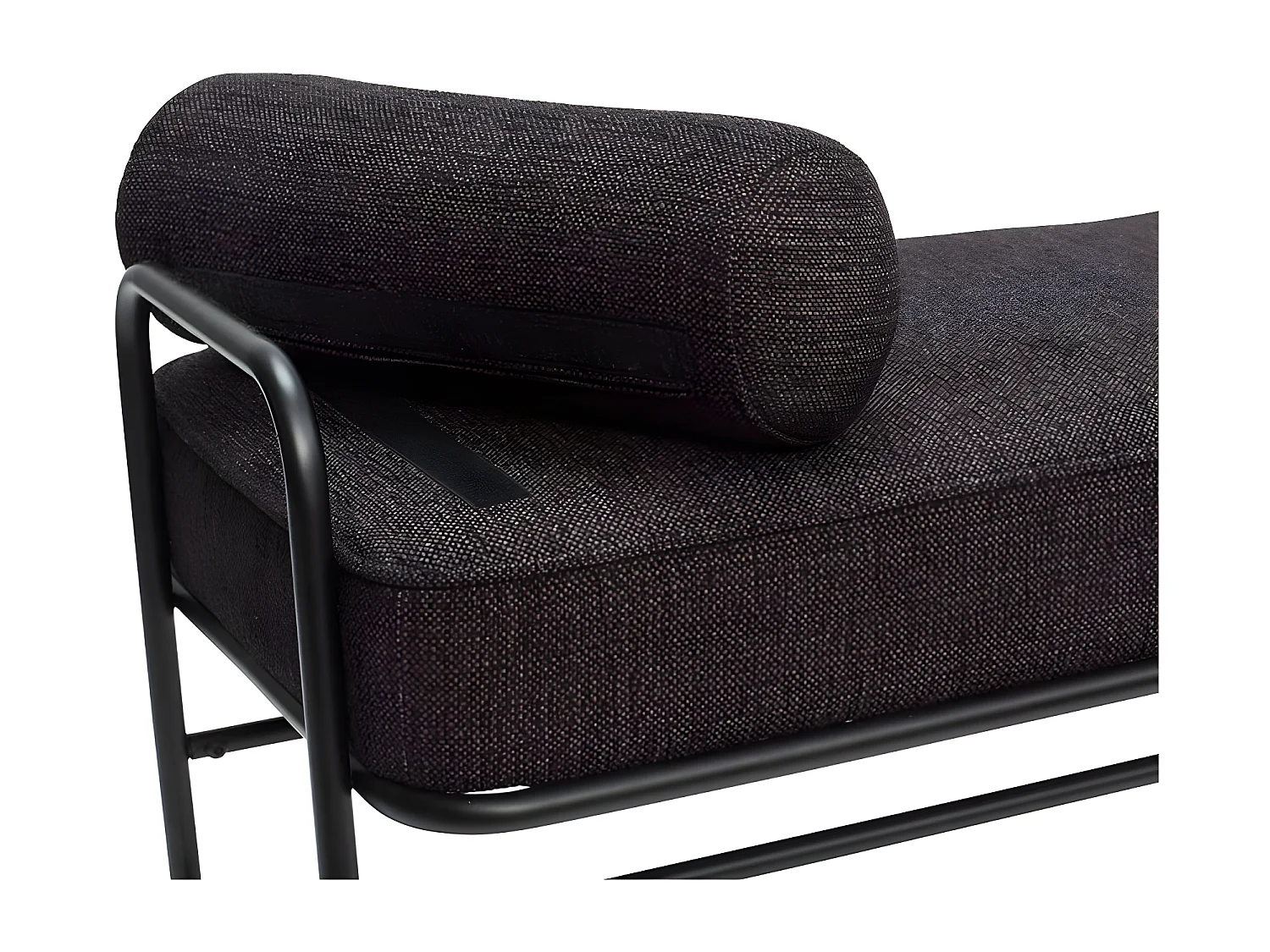Banc contemporain en tissu anthracite ATI