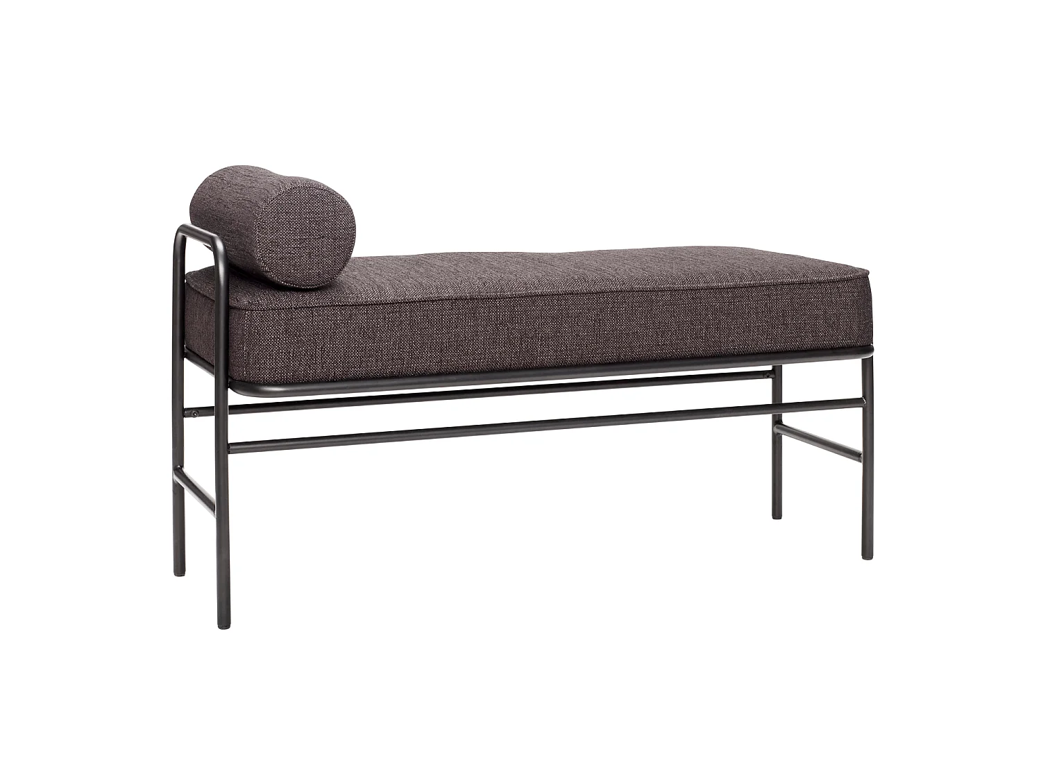 Hübsch Panca Legno Rivestimento Nero PIPE