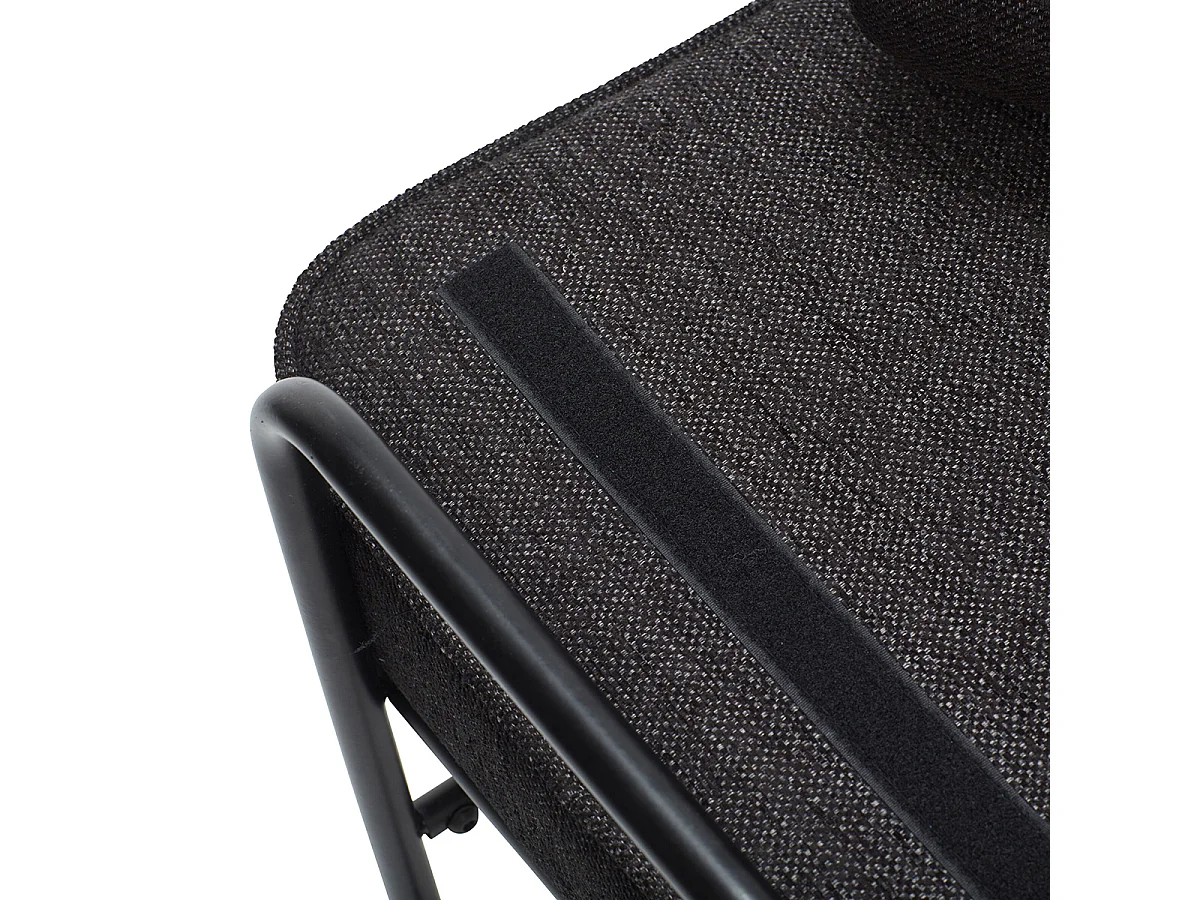 Hübsch Panca Legno Rivestimento Nero PIPE