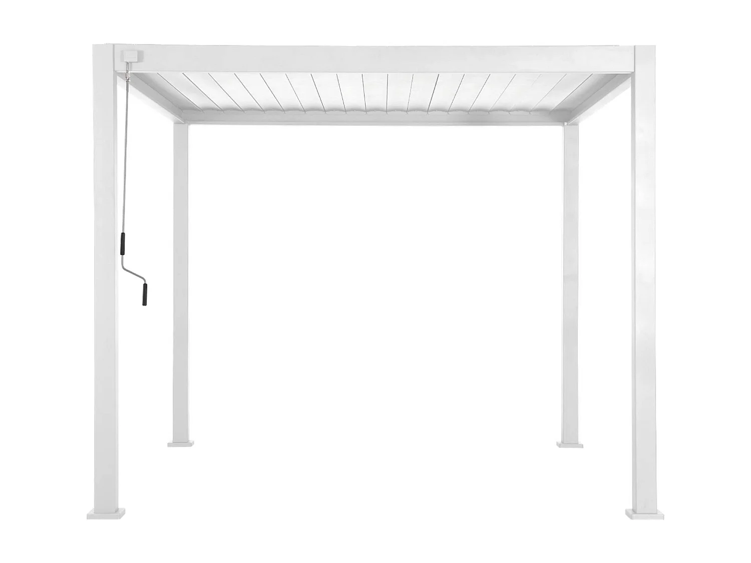 Pergola bioclimatique aluminium blanc Triomphe 3x3 m lames orientables