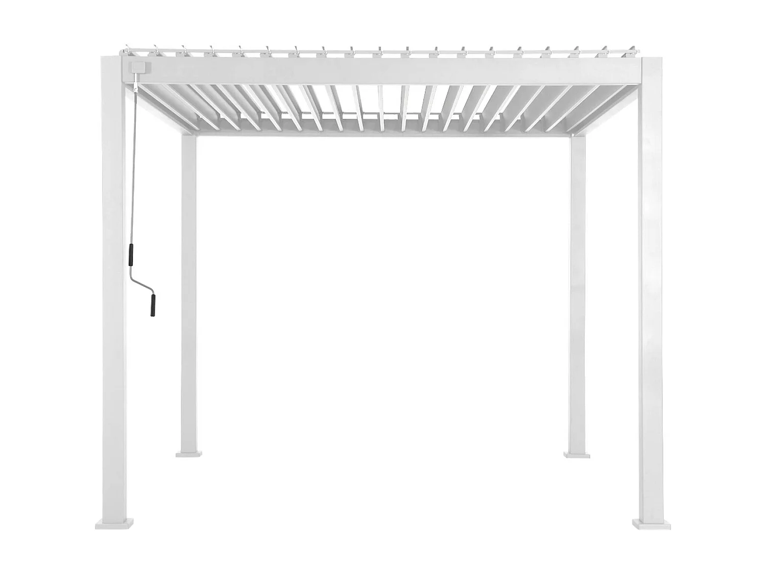 Pergola bioclimatique aluminium blanc Triomphe 3x3 m lames orientables