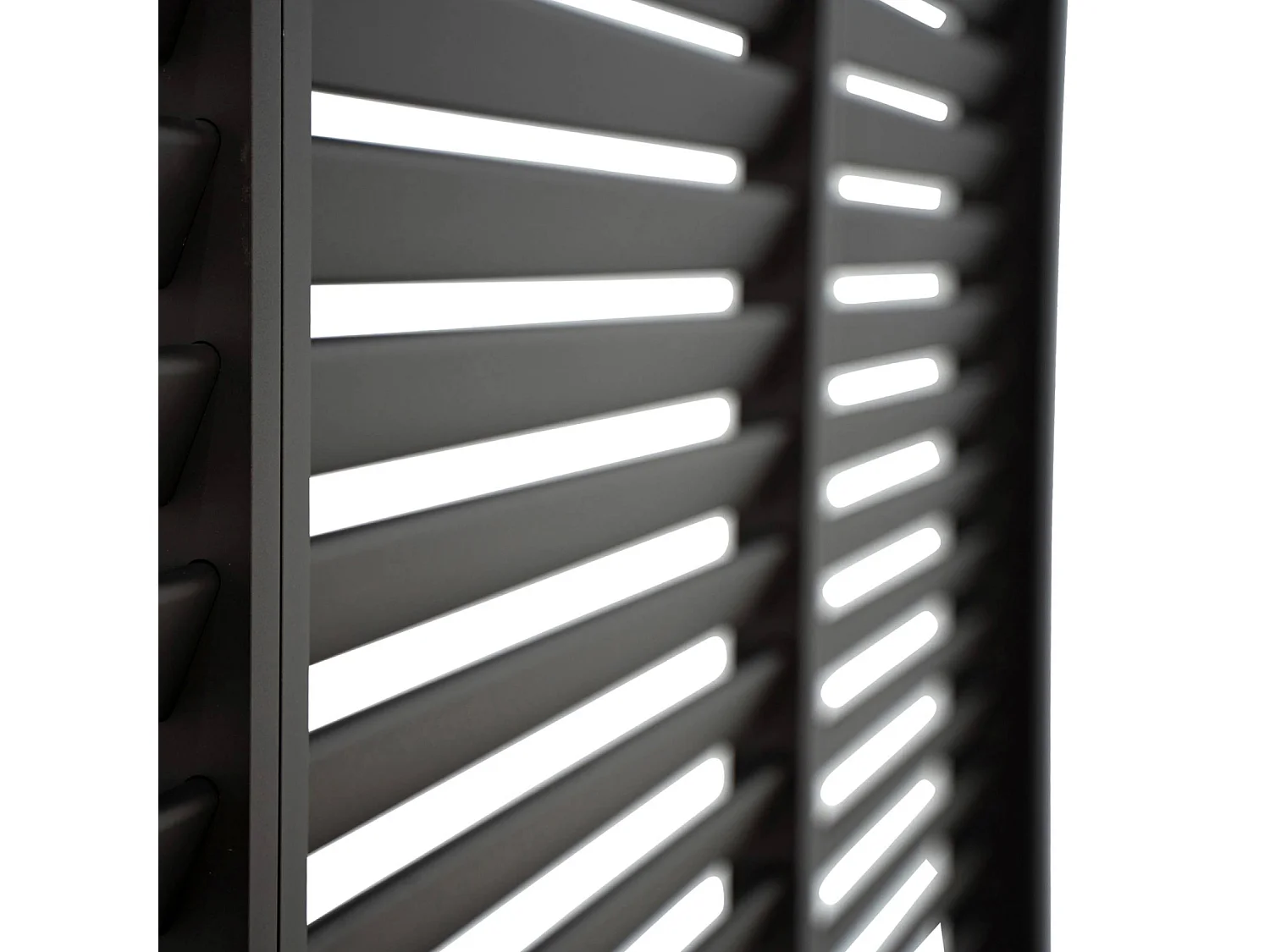 Pergola bioclimatica 3x4 in alluminio + 3 tende da 100cm, antracite