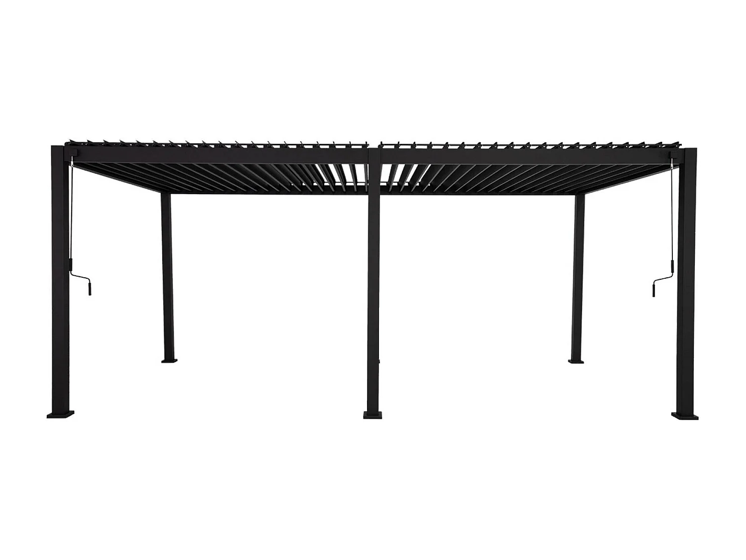 Pérgola bioclimática 3x6m de aluminio con lamas orientables antracita