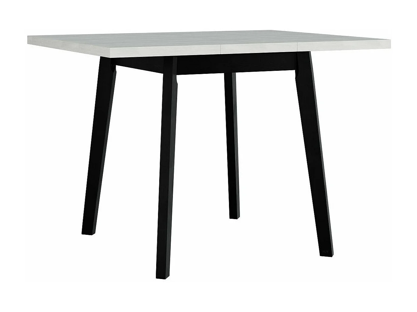 Table Victorville 303, Noir|Chêne petit-fils, 75x80x80cm, Allongement, Stratifié, Bois