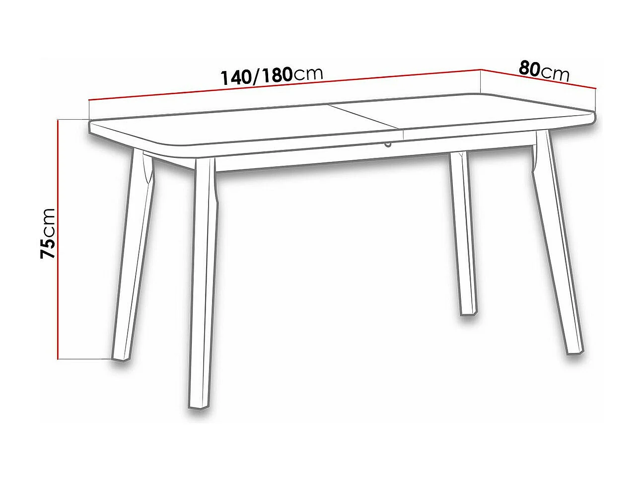Table Victorville 130, Sonoma chêne|Blanc, 75x80x140cm, Disponible, Stratifié, Bois