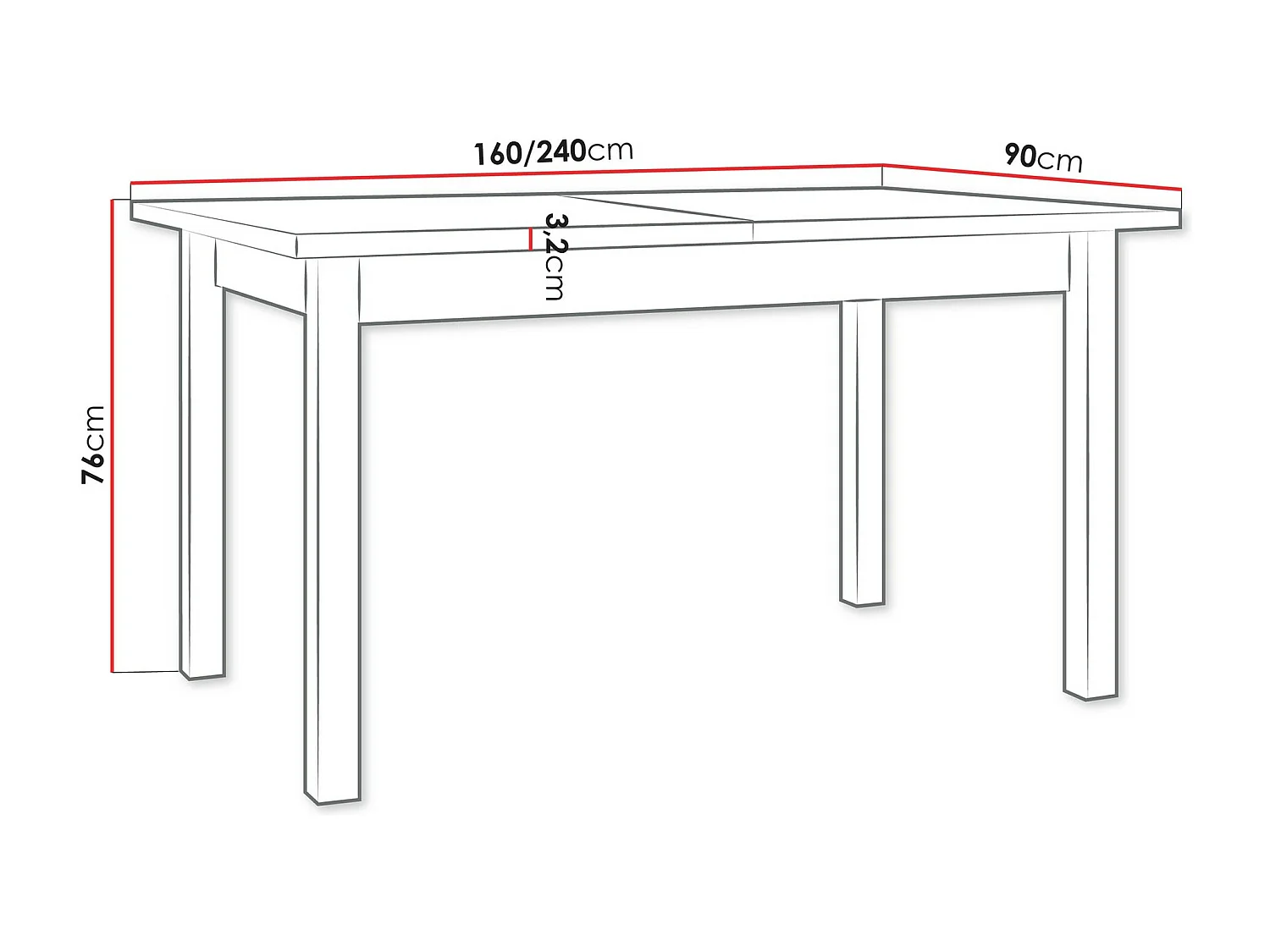Table Victorville 360, Sonoma chêne, 76x90x160cm, Allongement, Stratifié, Bois