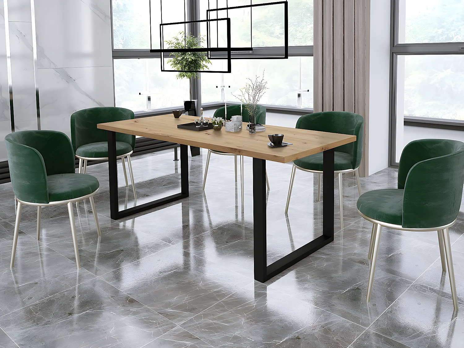 Mesa Tucson 138, Placa de aglomerado laminado, Metal, 8x7x19cm