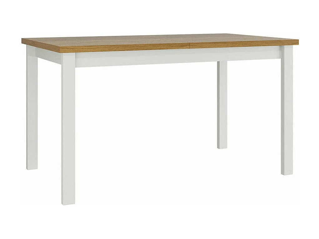 Table Victorville 126, Blanc|Grandson chêne, 78x80x140cm, Disponible, Stratifié, Bois
