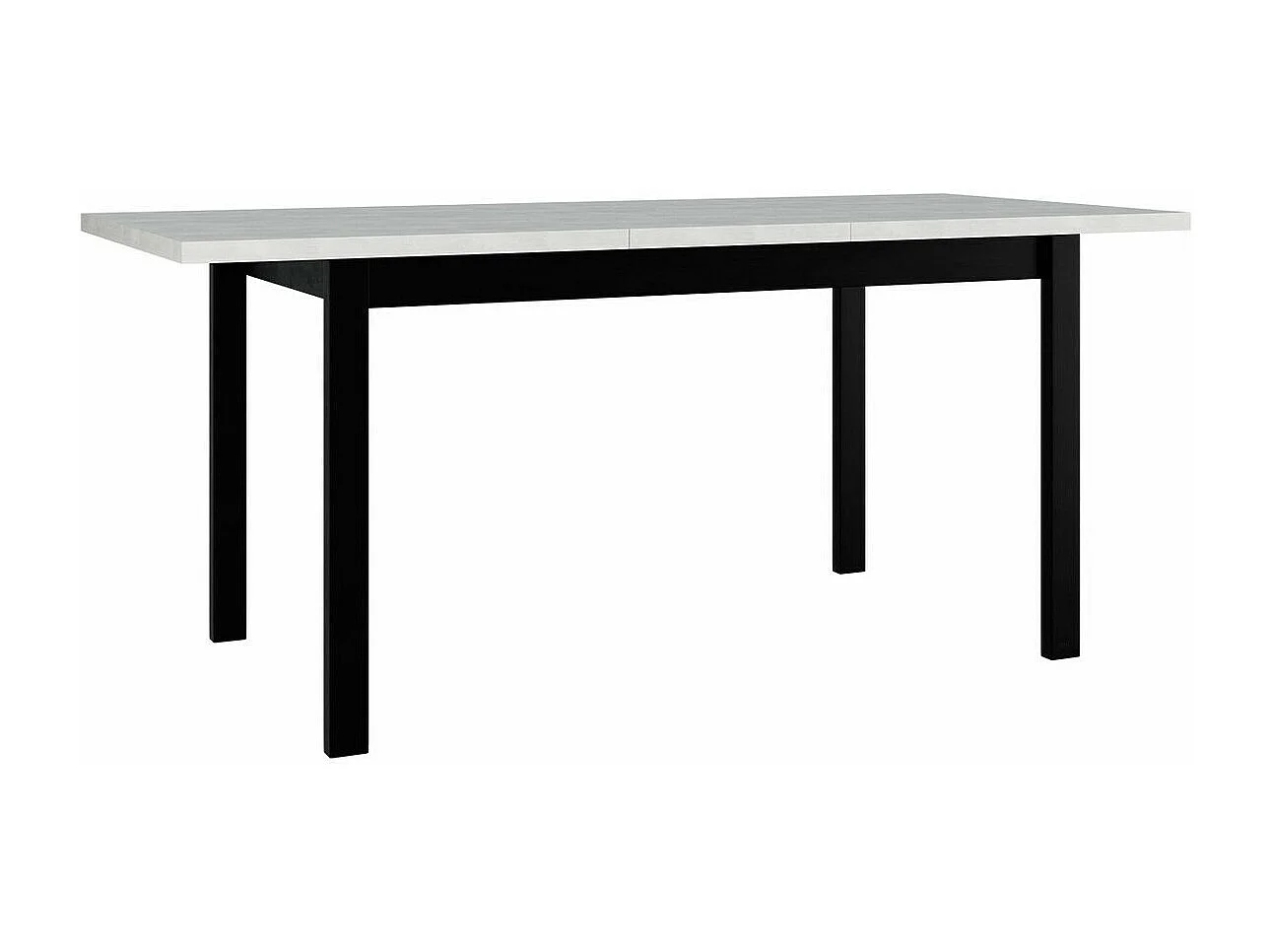 Table Victorville 126, Blanc|Grandson chêne, 78x80x140cm, Disponible, Stratifié, Bois