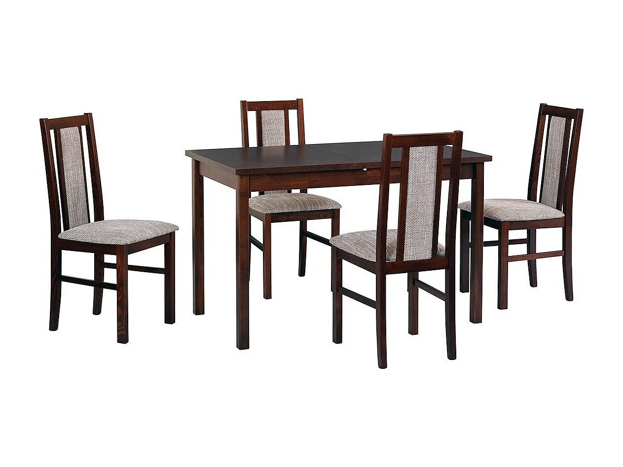 Mesa Victorville 119, Nuez, 76x70x120cm, Aglomerado laminado, Madera