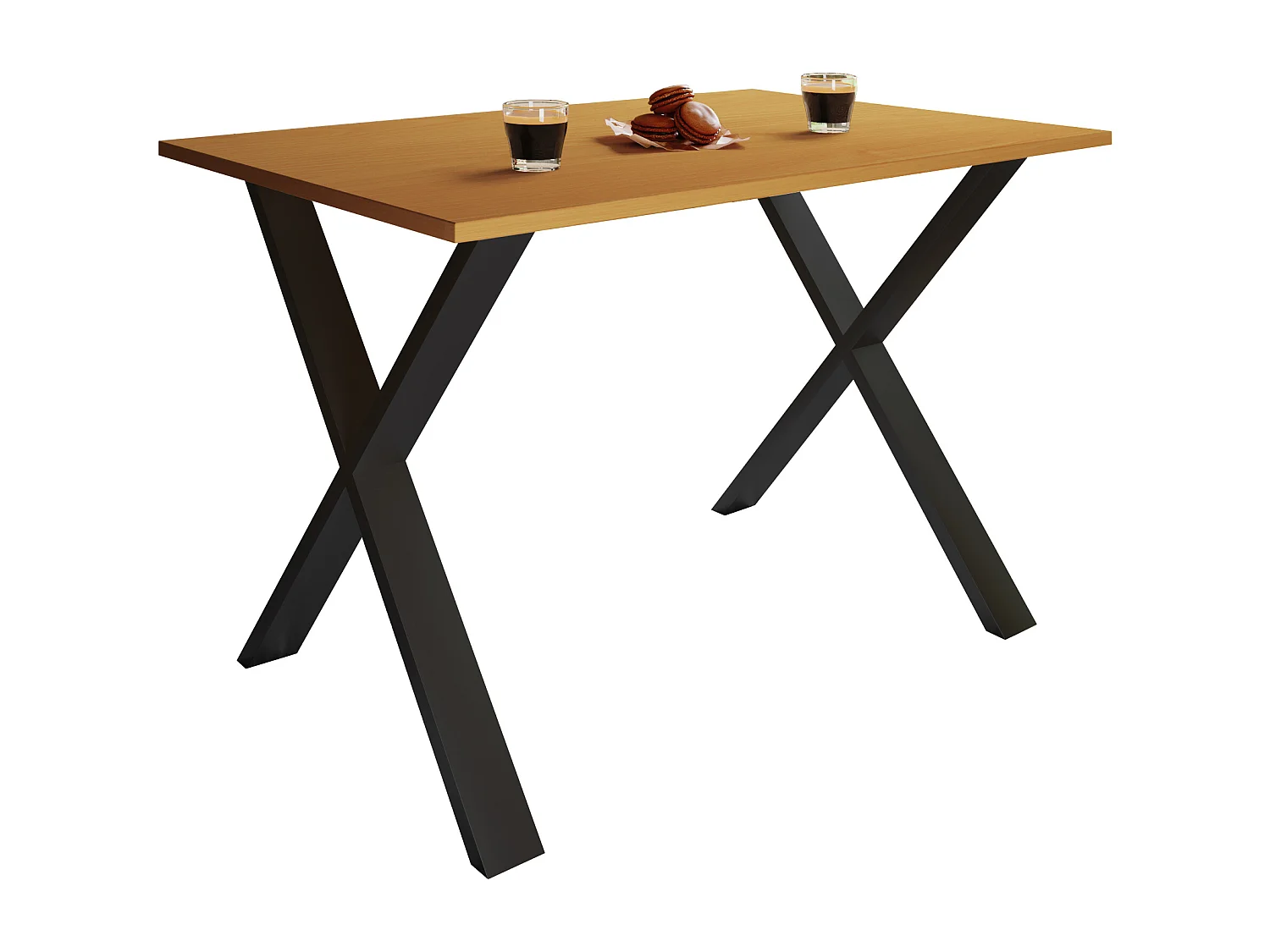 Dining table Xona Black / Beech H. 76 x W. 110 x D. 80 cm