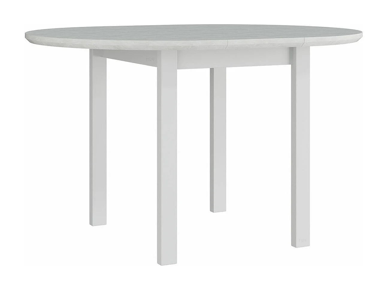 Mesa Victorville 107, Blanco, 76cm, Alargamiento, Chapa de madera natural, Madera