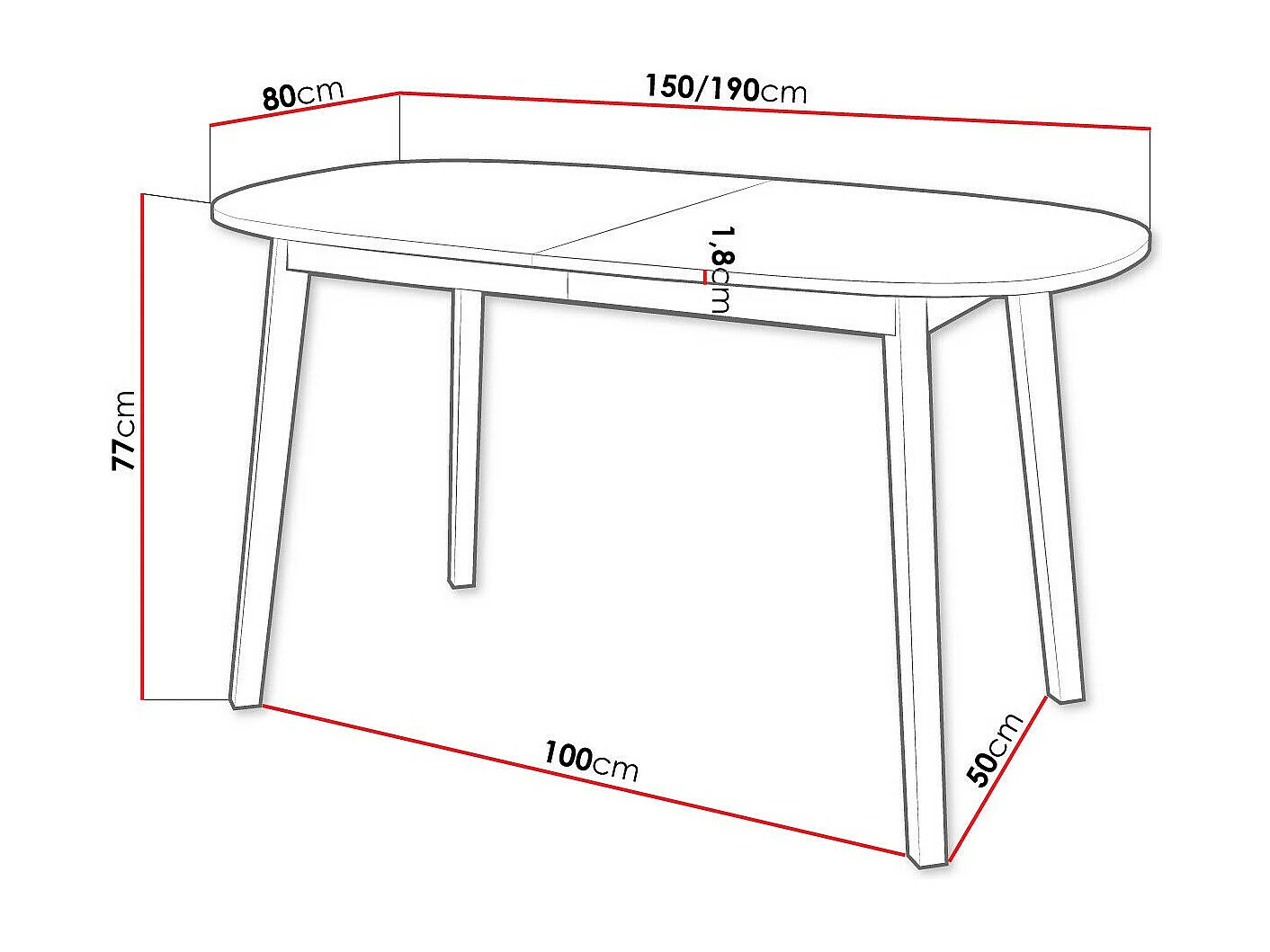Table Edmond 114, Chêne doré artisanal|Noir, 77x80x150cm, Disponible, Stratifié, Bois