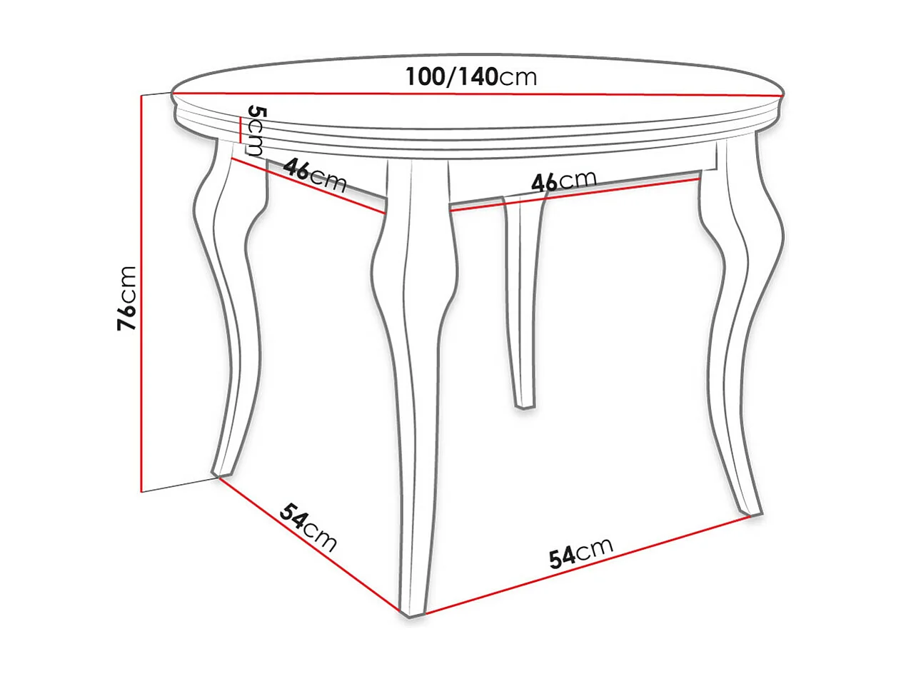 Mesa Racine 119, Blanco brillante, 76cm, Alargamiento, MDF, Madera