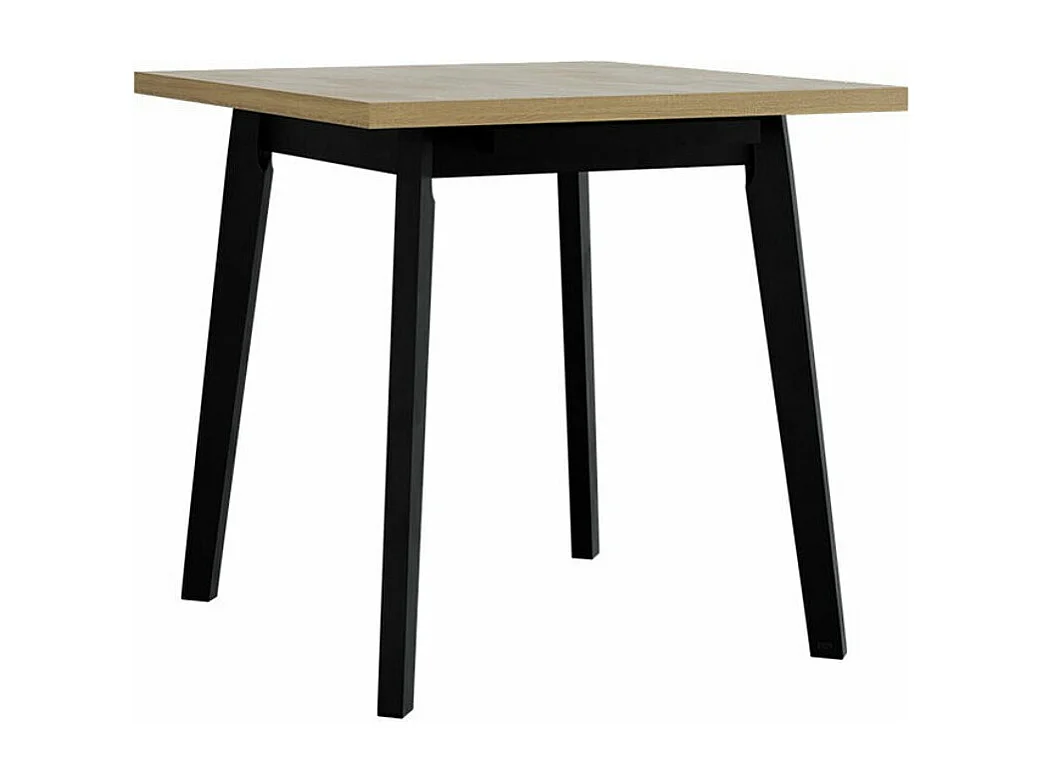 Table Victorville 183, Sonoma chêne|Noir, 75x80x80cm, Allongement, Stratifié, Bois