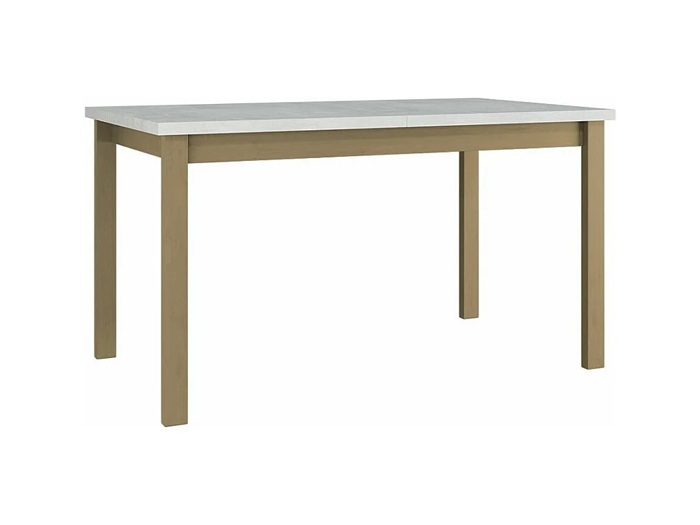 Table Victorville 126, Sonoma chêne|Blanc, 78x80x140cm, Allongement, Stratifié, Bois