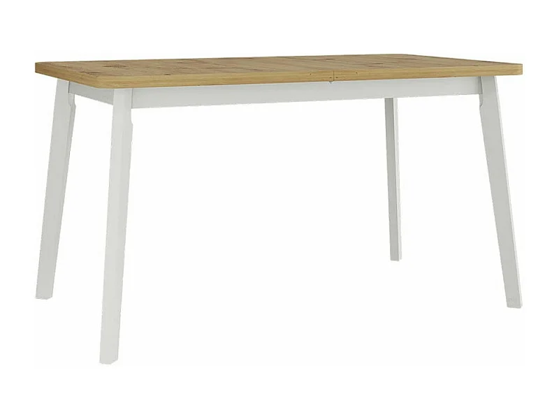 Mesa Victorville 130, Roble Artisan|Blanco, 75x80x140cm, Alargamiento, Madera