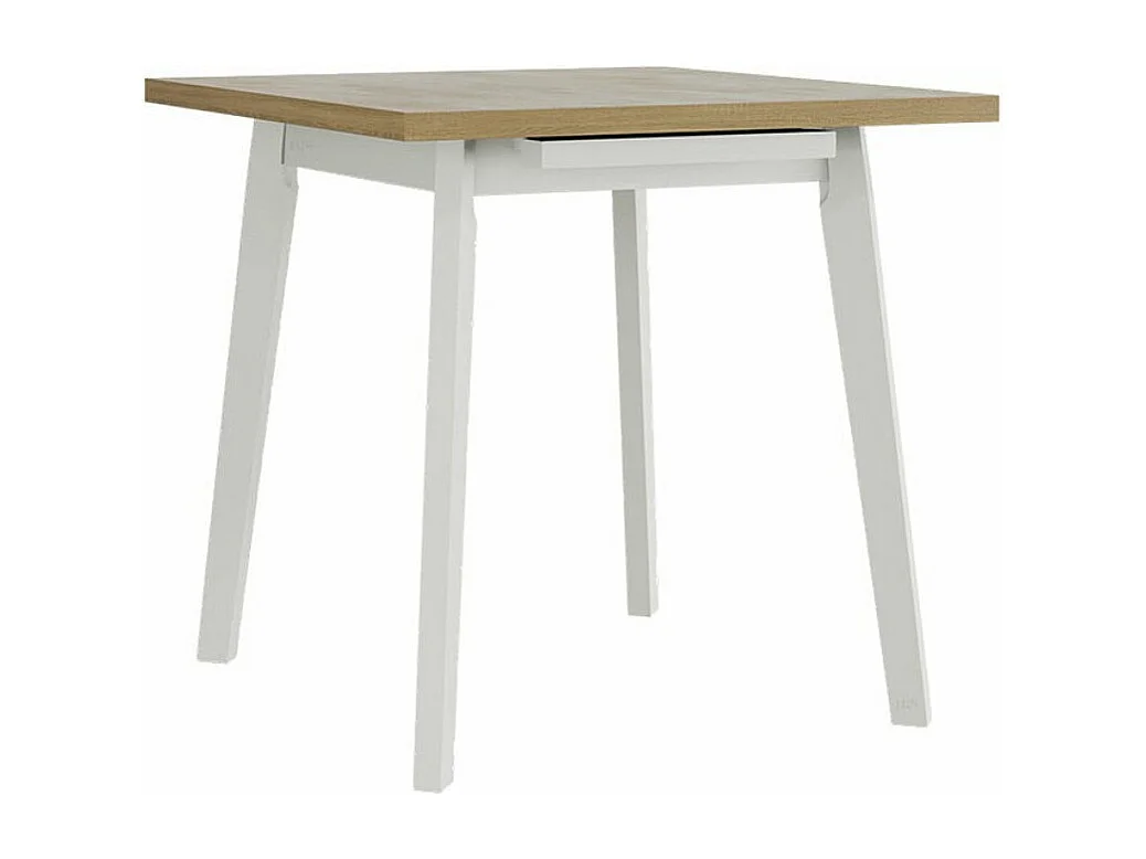 Table Victorville 183, Sonoma chêne|Blanc, 75x80x80cm, Disponible, Stratifié, Bois