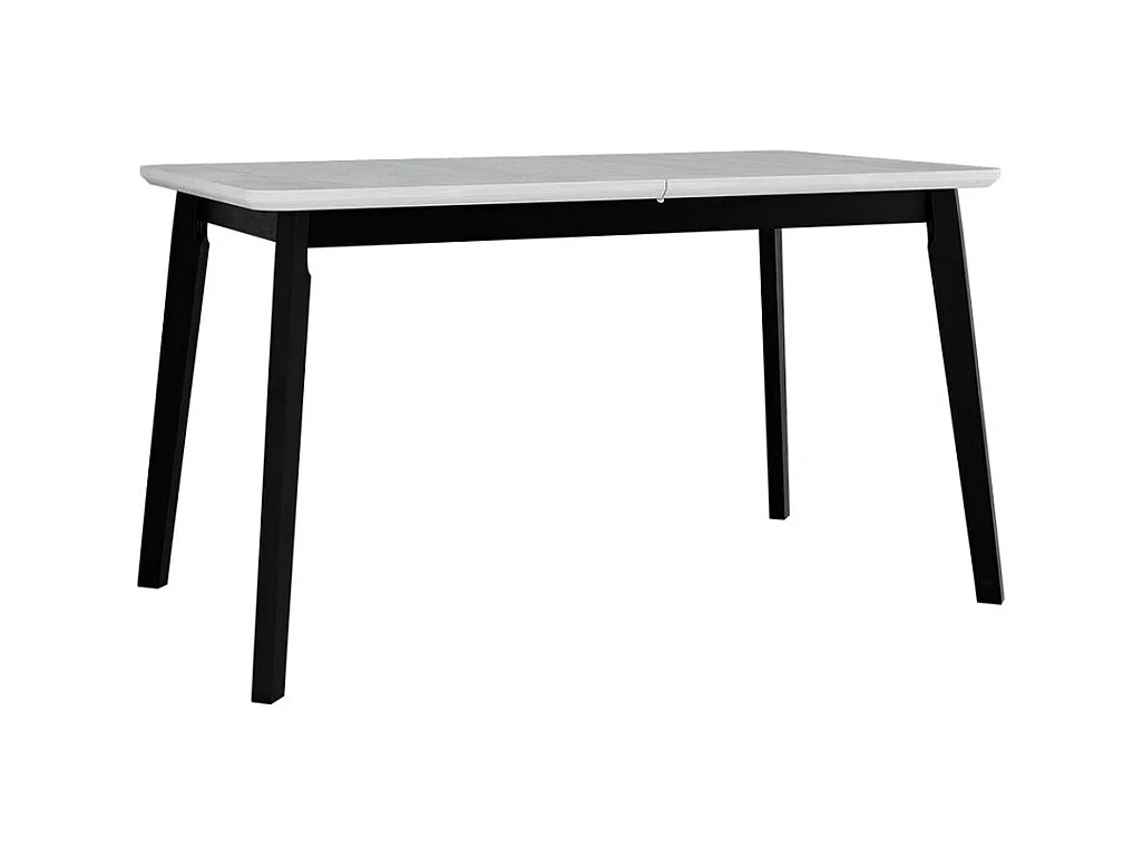 Table Victorville 175, Noir|Blanc, 75x80x140cm, Allongement, MDF, Bois