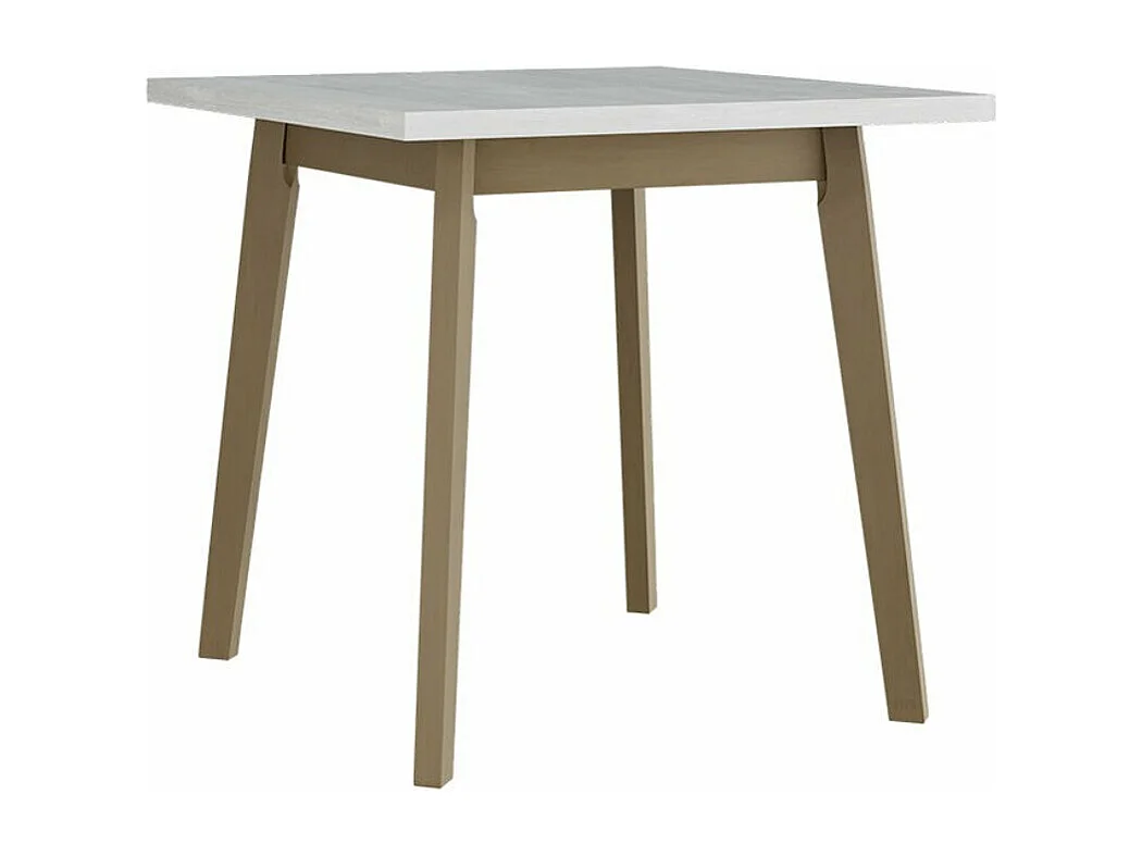 Table Victorville 127, Sonoma chêne|Blanc, 75x80x80cm, Stratifié, Bois