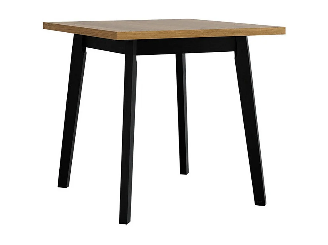 Mesa Victorville 127, Negro|Roble nieto, 75x80x80cm, Aglomerado laminado, Madera